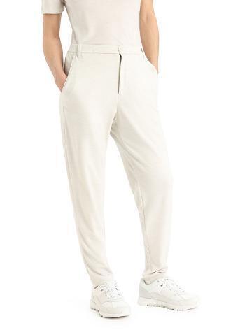 Pantalon Icebreaker MerinoFine™ Interlock Femme Blanche | FR 1522WNBY